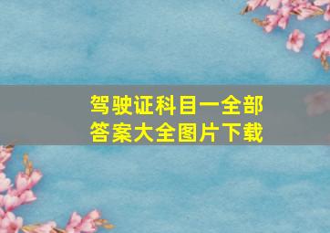 驾驶证科目一全部答案大全图片下载