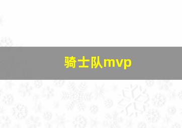 骑士队mvp