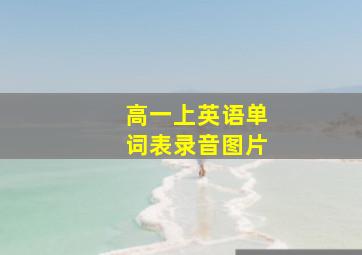 高一上英语单词表录音图片