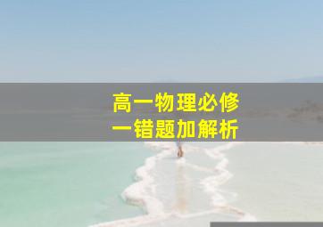 高一物理必修一错题加解析