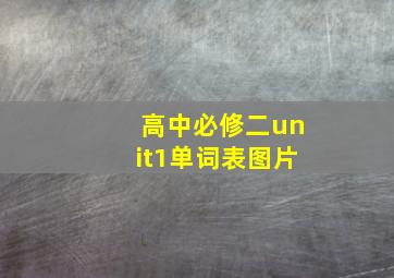 高中必修二unit1单词表图片