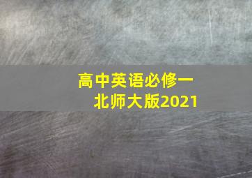 高中英语必修一北师大版2021