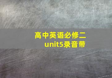 高中英语必修二unit5录音带