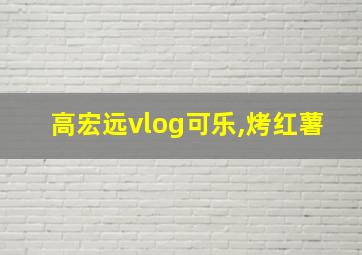 高宏远vlog可乐,烤红薯