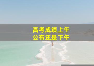 高考成绩上午公布还是下午