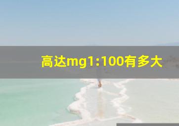 高达mg1:100有多大