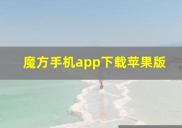 魔方手机app下载苹果版