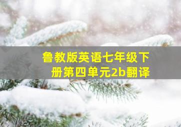 鲁教版英语七年级下册第四单元2b翻译