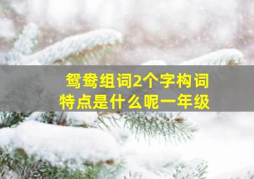 鸳鸯组词2个字构词特点是什么呢一年级