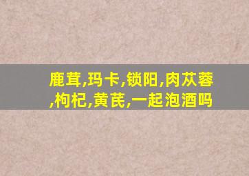 鹿茸,玛卡,锁阳,肉苁蓉,枸杞,黄芪,一起泡酒吗