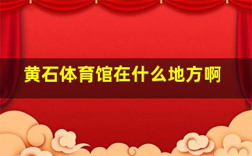 黄石体育馆在什么地方啊