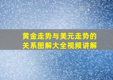 黄金走势与美元走势的关系图解大全视频讲解