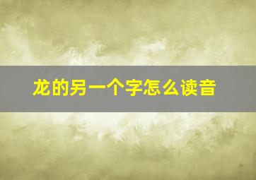 龙的另一个字怎么读音