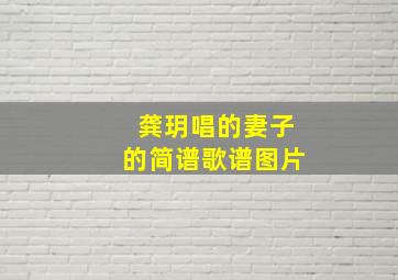 龚玥唱的妻子的简谱歌谱图片