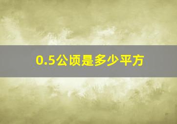 0.5公顷是多少平方