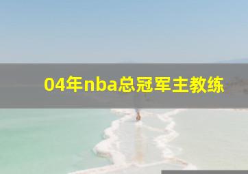 04年nba总冠军主教练