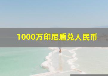 1000万印尼盾兑人民币