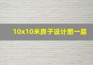 10x10米房子设计图一层