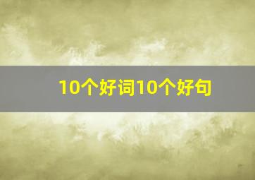 10个好词10个好句