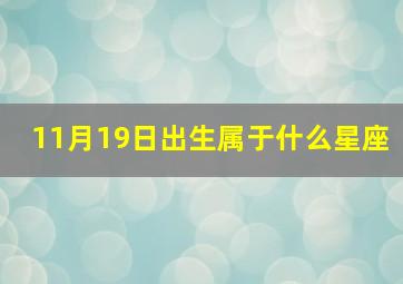 11月19日出生属于什么星座