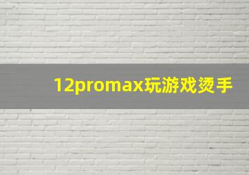 12promax玩游戏烫手