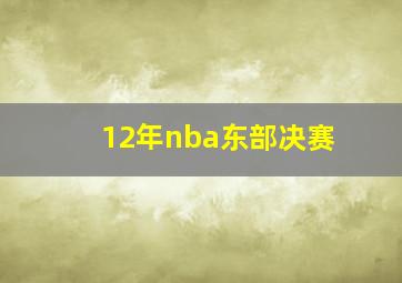 12年nba东部决赛