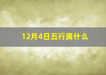 12月4日五行属什么