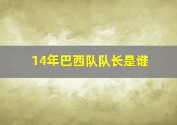 14年巴西队队长是谁