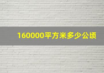 160000平方米多少公顷