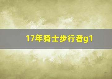 17年骑士步行者g1