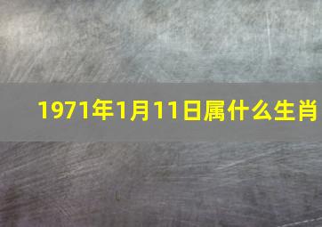 1971年1月11日属什么生肖