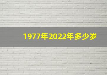 1977年2022年多少岁