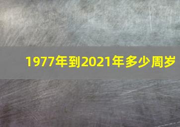 1977年到2021年多少周岁