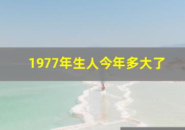 1977年生人今年多大了