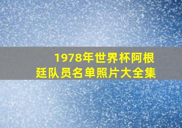 1978年世界杯阿根廷队员名单照片大全集