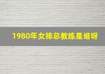 1980年女排总教练是谁呀