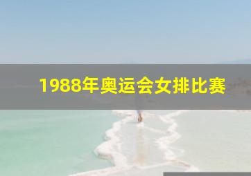 1988年奥运会女排比赛