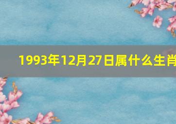 1993年12月27日属什么生肖