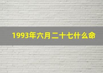 1993年六月二十七什么命