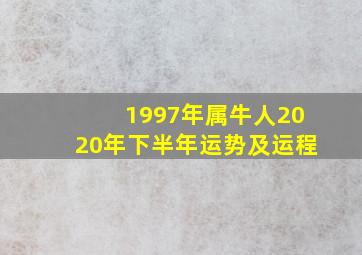 1997年属牛人2020年下半年运势及运程