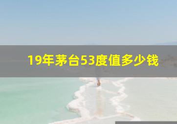 19年茅台53度值多少钱