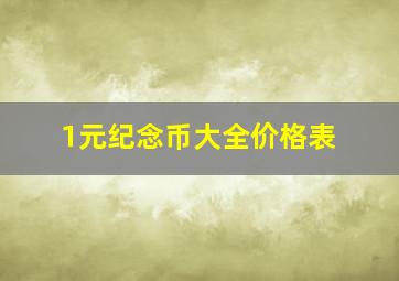 1元纪念币大全价格表