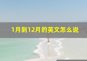 1月到12月的英文怎么说