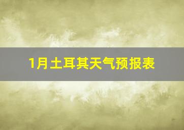 1月土耳其天气预报表