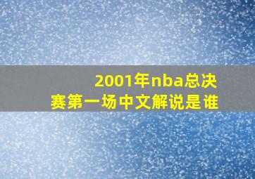 2001年nba总决赛第一场中文解说是谁