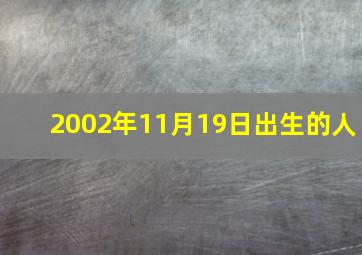 2002年11月19日出生的人