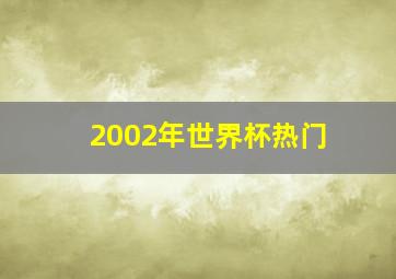 2002年世界杯热门