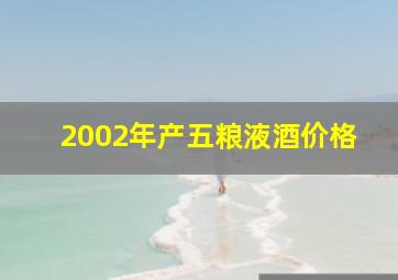 2002年产五粮液酒价格