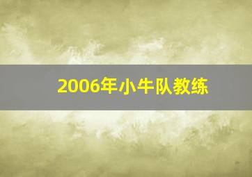 2006年小牛队教练