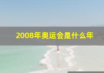 2008年奥运会是什么年